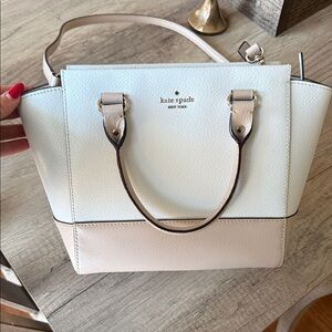 kate spade Elegant Cream and Tan Satchel